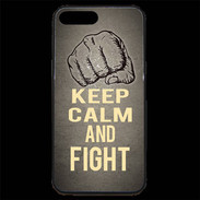Coque iPhone 7 Plus Premium Keep Calm and Fight Gris