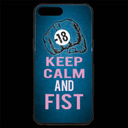 Coque iPhone 7 Plus Premium Keep Calm and Fist BLeu