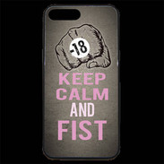 Coque iPhone 7 Plus Premium Keep Calm and Fist Gris