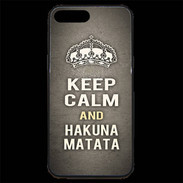 Coque iPhone 7 Plus Premium Keep Calm and Hakuna Matata Gris