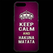 Coque iPhone 7 Plus Premium Keep Calm and Hakuna Matata rose