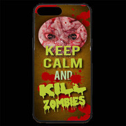 Coque iPhone 7 Plus Premium Keep Calm and Kill Zombies Orange