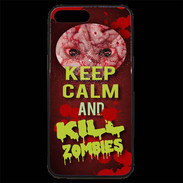 Coque iPhone 7 Plus Premium Keep Calm and Kill Zombies Rouge
