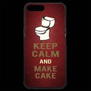 Coque iPhone 7 Plus Premium Keep Calm and Make cake Rouge