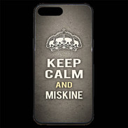Coque iPhone 7 Plus Premium Keep Calm and Miskine Gris