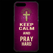 Coque iPhone 7 Plus Premium Keep Calm and Pray Christian Rose