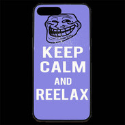 Coque iPhone 7 Plus Premium Keep Calm and Be Reelax Bleu