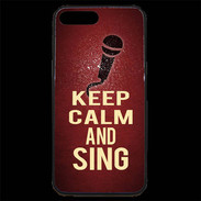 Coque iPhone 7 Plus Premium Keep Calm and Sing Rouge