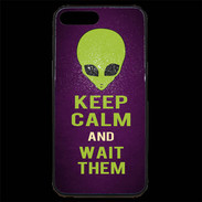 Coque iPhone 7 Plus Premium Keep Calm and Wait Alien Violet