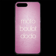Coque iPhone 7 Plus Premium Moto Boulot Dodo rose ZG