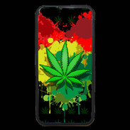 Coque iPhone 6 Premium Feuille de cannabis et cœur Rasta