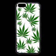 Coque iPhone 6 Premium Feuille de cannabis sur fond blanc