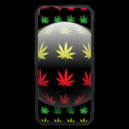 Coque iPhone 6 Premium Effet cannabis sur fond noir