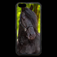 Coque iPhone 6 Premium Portrait de cheval noir 10