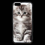 Coque iPhone 6 Premium Chaton gris 