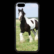 Coque iPhone 6 Premium Cheval noir et blanc 5