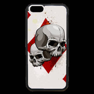 Coque iPhone 6 Premium Carte Tête de mort Carreau