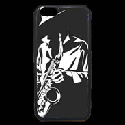 Coque iPhone 6 Premium Saxophoniste en noir et blanc