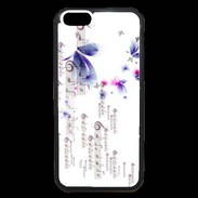 Coque iPhone 6 Premium Papillons et notes de musique