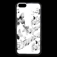 Coque iPhone 6 Premium Dessin de note de musique en noir et blanc 75