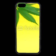 Coque iPhone 6 Premium Feuille de cannabis sur fond jaune 2