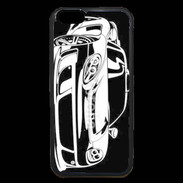 Coque iPhone 6 Premium Illustration voiture de sport en noir et blanc