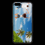 Coque iPhone 6 Premium Couple sautant devant la mer