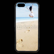 Coque iPhone 6 Premium Femme sautant face à la mer
