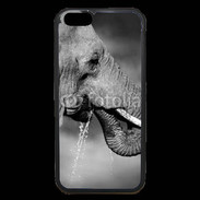 Coque iPhone 6 Premium Elephant d'Afrique en noir et blanc