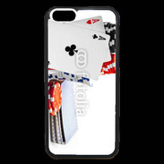 Coque iPhone 6 Premium Paire d'as au poker 5