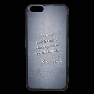 Coque iPhone 6 Premium Les Folies Bleu Citation Oscar Wilde