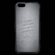 Coque iPhone 6 Premium Les Folies Noir Citation Oscar Wilde