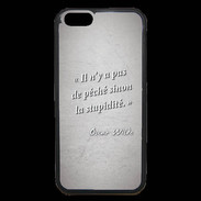 Coque iPhone 6 Premium Pêché stupidité Gris Citation Oscar Wilde