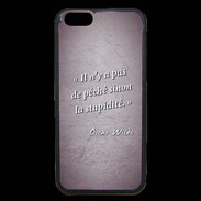 Coque iPhone 6 Premium Pêché stupidité Violet Citation Oscar Wilde