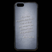 Coque iPhone 6 Premium Tragédie Bleu Citation Oscar Wilde