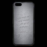 Coque iPhone 6 Premium Vrai vie Noir Citation Oscar Wilde