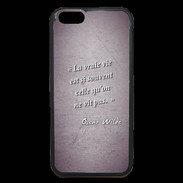 Coque iPhone 6 Premium Vrai vie Violet Citation Oscar Wilde