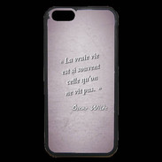 Coque iPhone 6 Premium Vrai vie Rose Citation Oscar Wilde