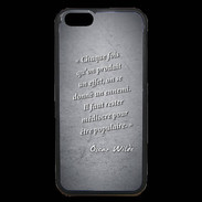 Coque iPhone 6 Premium Chaque fois Noir Citation Oscar Wilde