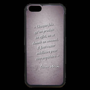 Coque iPhone 6 Premium Chaque fois Violet Citation Oscar Wilde