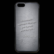 Coque iPhone 6 Premium Démocratie Noir Citation Oscar Wilde