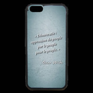 Coque iPhone 6 Premium Démocratie Turquoise Citation Oscar Wilde