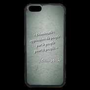 Coque iPhone 6 Premium Démocratie Vert Citation Oscar Wilde