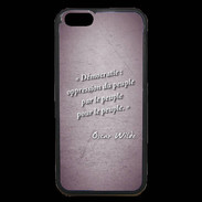 Coque iPhone 6 Premium Démocratie Violet Citation Oscar Wilde
