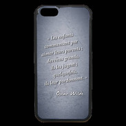 Coque iPhone 6 Premium Enfants parents Bleu Citation Oscar Wilde