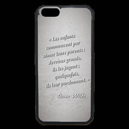 Coque iPhone 6 Premium Enfants parents Gris Citation Oscar Wilde