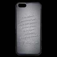Coque iPhone 6 Premium Enfants parents Noir Citation Oscar Wilde