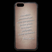 Coque iPhone 6 Premium Enfants parents Rouge Citation Oscar Wilde