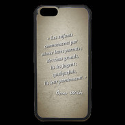 Coque iPhone 6 Premium Enfants parents Sepia Citation Oscar Wilde