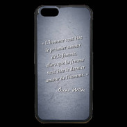 Coque iPhone 6 Premium Homme veut Bleu Citation Oscar Wilde